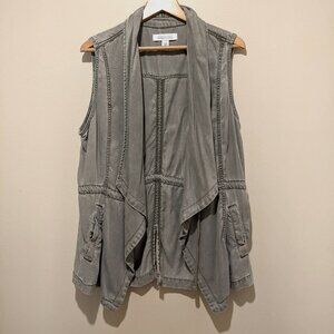 Kenneth Cole Reaction Waterfall Utility Vest – Moss Green – Size L (Fits L/XL)